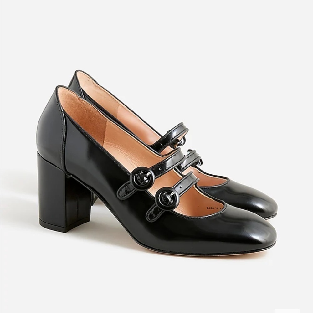 J. Crew Black Patent Leather Heels
